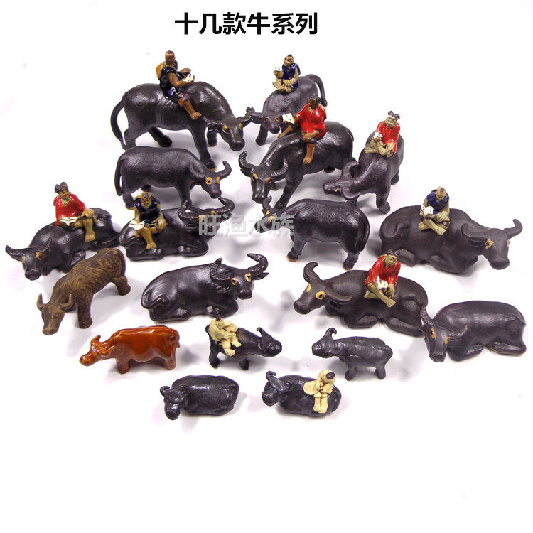 Cow fixture ceramic children riding cattle piece cow bowl fake potview home decorated cow shepherd cow cow Scout process