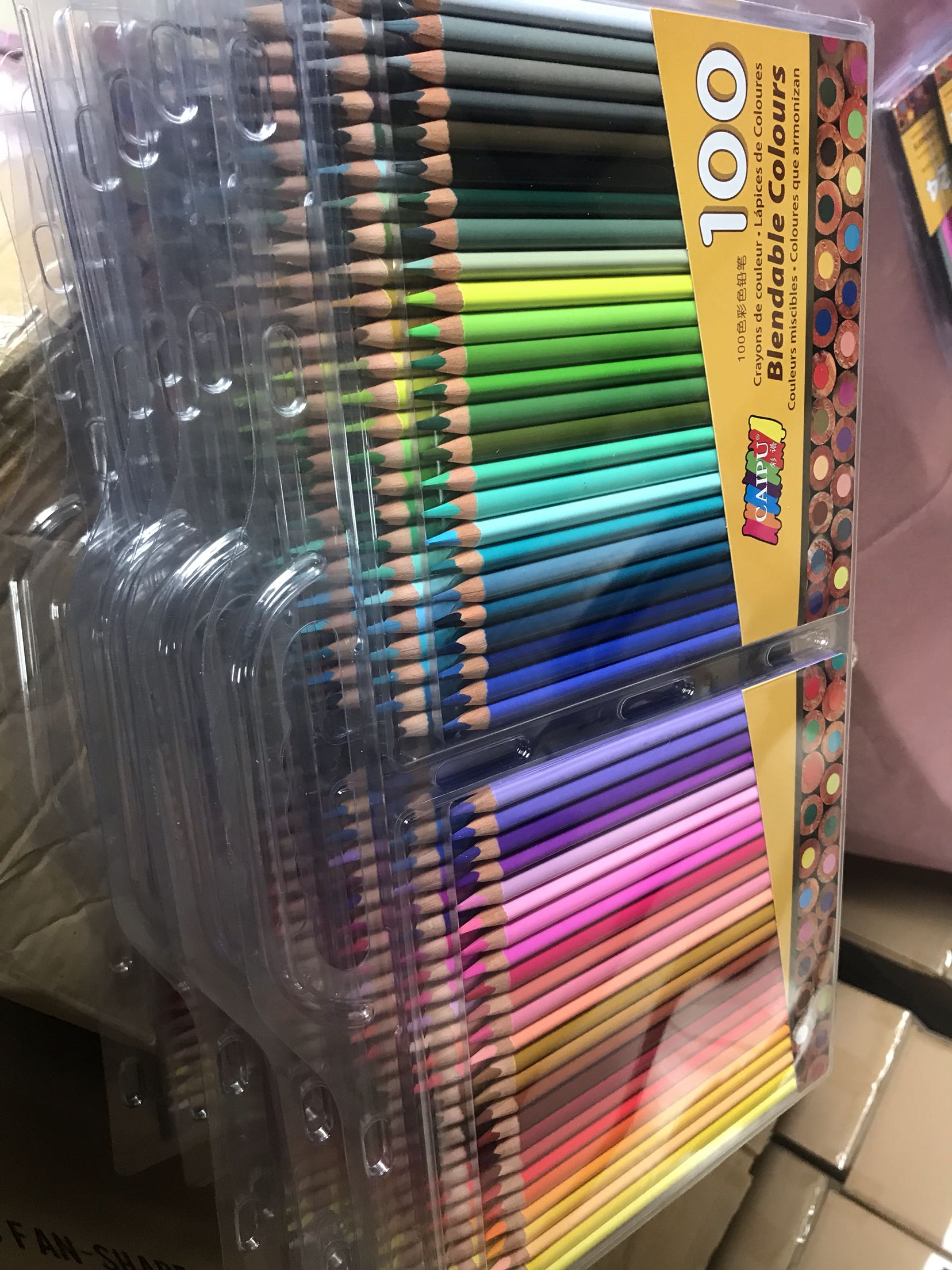 High-end Brands Late Smart Home Triangle Plus Coarse Core Colored Pencil 100 Color 4 0mm Japan Imports Ultra Soft Core