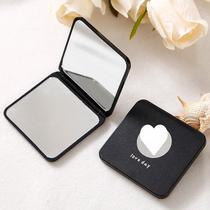 Small mirror to carry with you mini makeup mirror double-sided portable student dormitory handheld folding mirror for home use