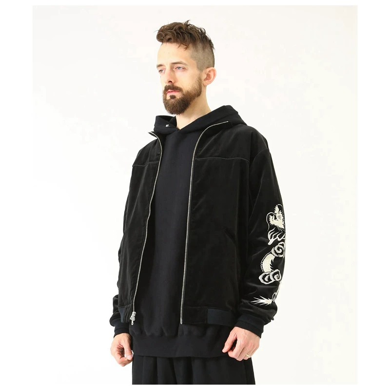 [GOLD VELVETEEN SUKA TRACK JACKET 东洋日本制横须贺刺绣夹克]