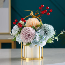 Nordic simple ceramic small vase light luxury fresh dried flower vase living room flower arrangement creative ornaments home decorations