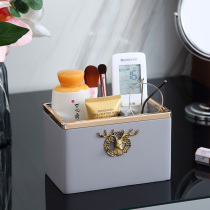 Light luxury living room desktop multi-grid remote control key storage ornaments European coffee table modern simple jewelry decoration box