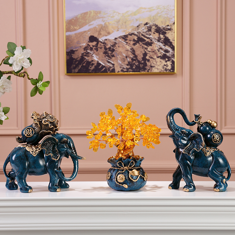 European lucky elephant decoration moving to a new home Living room coffee table TV cabinet Home opening gift decoration