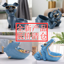 Modern creative entrance entrance door key storage ornaments home living room coffee table wine cabinet shoe cabinet home decoration gifts
