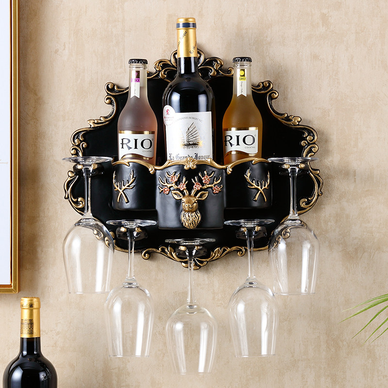 European red wine frame decoration decoration creative multifunction household personality hanging bottle frame hanging wine glass frame