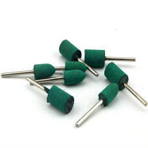 Green rubber grinding head with handle grinding head Rubber grinding head cylindrical cone 3*4 5 6 8 10 12