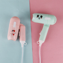 Cartoon mini hair dryer 500W student dormitory hair dryer foldable Home portable hot and cold air blower