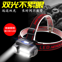 Headlight strong light charging super bright light small head-mounted flashlight long-range outdoor led lighting hernia miner lamp household