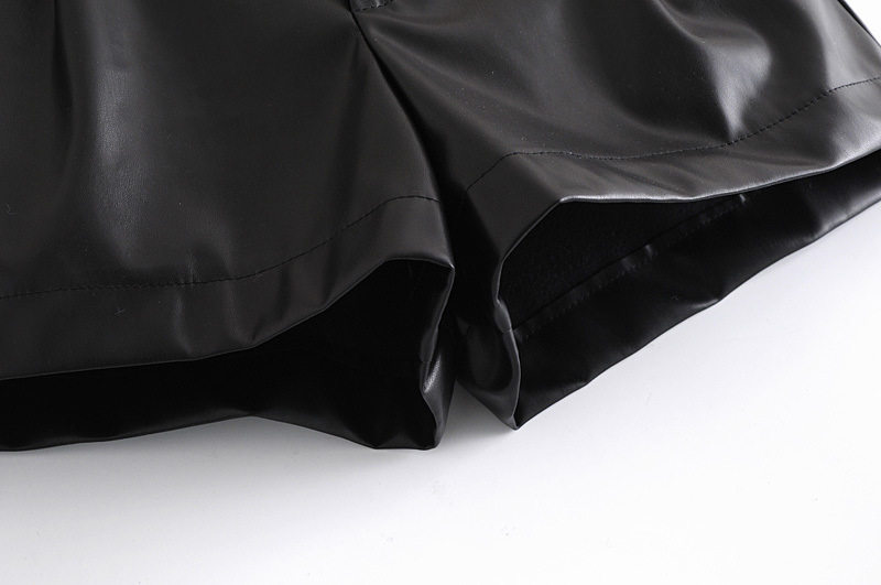 Women High Waist Pu Leather Shorts европейско-американский манер кожзаменитель шорты талия женский кожаный брюки 