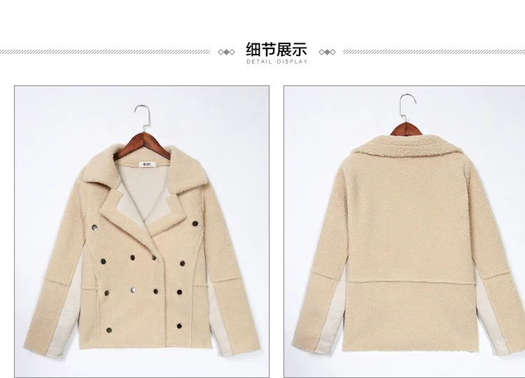 Han Chao tấn công 2018 mới mùa thu và mùa đông ngắn cổ áo phù hợp với áo khoác cashmere cho nữ áo khoác burberry nữ