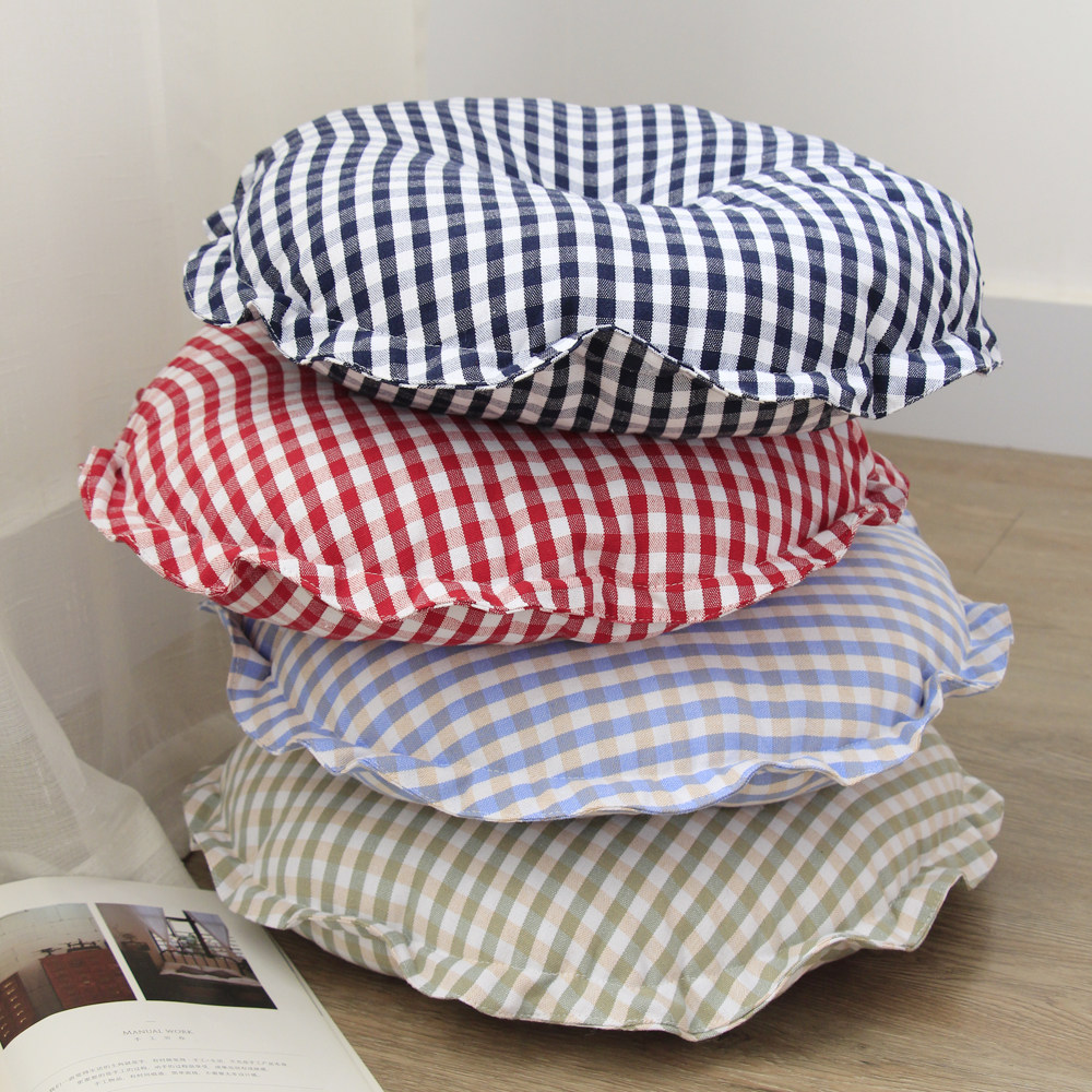 Round old coarse cloth cushion office bedroom floor cushion chair cushion student dormitory bay window cushion tatami meditation