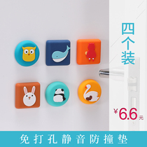 Dingli day door handle anti-collision pad door suction door rear refrigerator toilet anti-bump paste mute thick silicone door touch