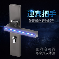 Dinglitian indoor bedroom solid wood door room new door lock household lock set silent bright luminous accessories