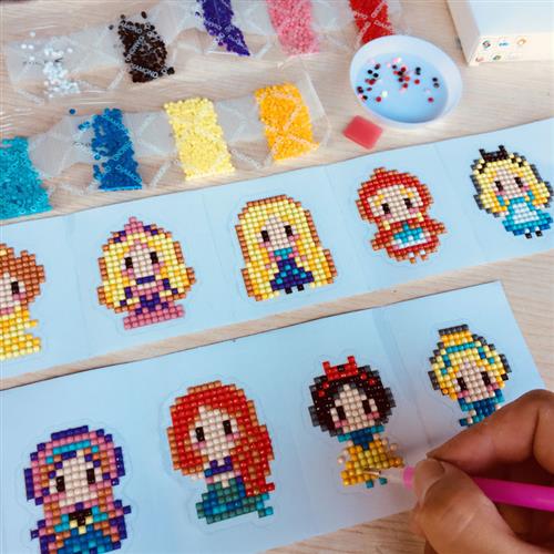 Hand-in-hand stickup for children Handmade with handmade diy making girl gift drill O stone painting Kindergarten small gift toy