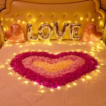 Rose Petal Placement Birthday Courseware Wedding Creative Supplies Wedding Wedding House Table White Romantic Surprise Props Valentines Day