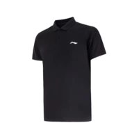 Li Ning, летняя спортивная футболка polo, короткий рукав