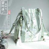 Зеленая и белая груша-три штуки 28*30*7 [большая сумка]