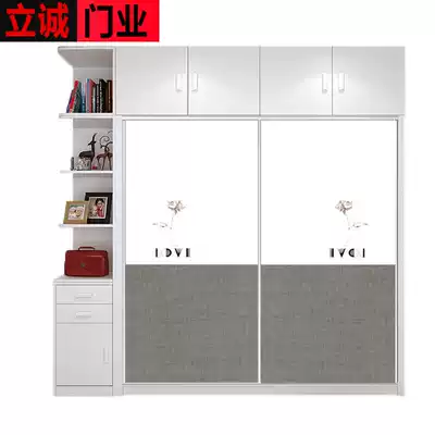 Customized wardrobe sliding door tempered glass wardrobe sliding door custom wall cabinet sliding door simple cloakroom mobile door