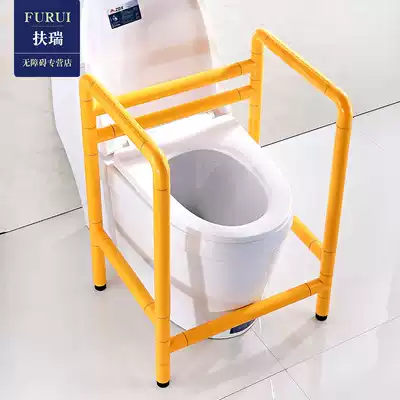 Toilet handrail rack Toilet handrail Stainless steel antibacterial nylon elderly physically and mentally handicapped people toilet handrail rack