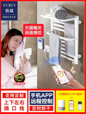 Electric towel rack household German thermostatic heating toilet intelligent drying rack small bamboo basket radiator dressing room