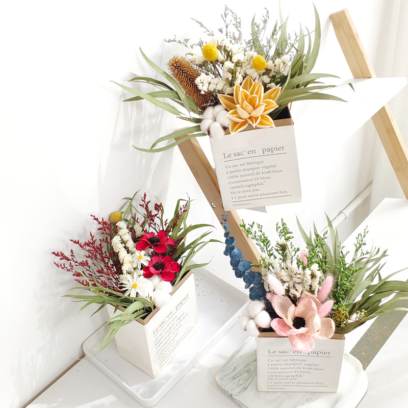 Rose Cotton Full of Star Gold Ball Dry Flower bunches Pendulum Piece Yugalidiy Flower Arrangement Living-room Decoration Shooting