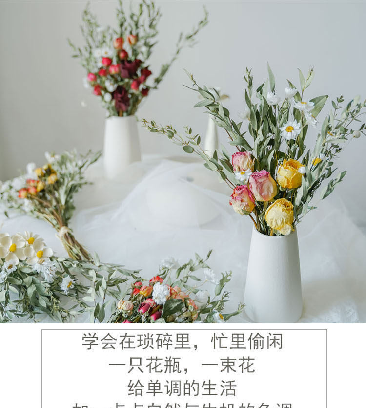 天然風干花玫瑰尤加利羅丹斯干花花束ins網紅擺件真花家居裝飾攝影干花道具 Yahoo奇摩拍賣