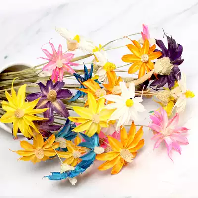 Hibiscus flower dried flower bouquet ins Home living room decoration ornaments Natural real flower diy flower arrangement flower material shooting props