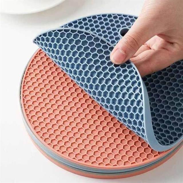 Silicone insulation mat table anti-scalding home heating coaster dining table mat thermal coaster placemat casserole mat ທົນທານຕໍ່ອຸນຫະພູມສູງ