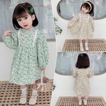 Girls dress spring and autumn new style princess skirt childrens Korean version girl baby floral fashion little girl skirt