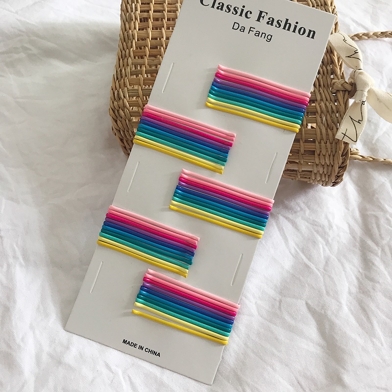 images 3:Simple girl color hair clip side Liu Hai side hairpin net red hair clip hair clip Korean headdress