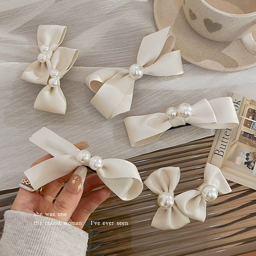 Черная заколка для волос с бантиком, зажим для волос для принцессы, заколка-крабик, аксессуар для волос