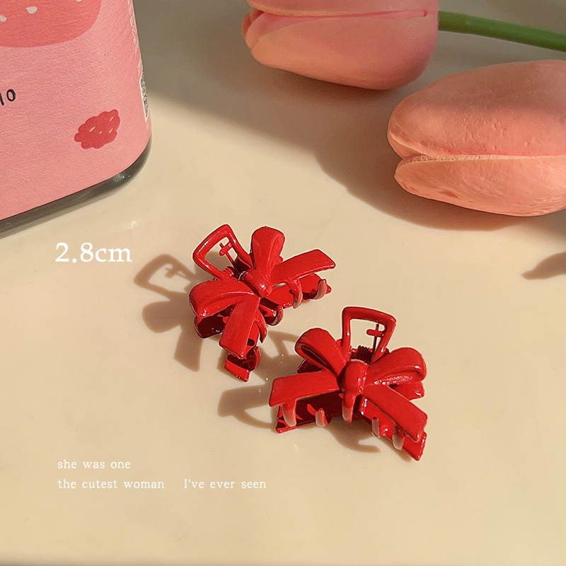 images 1:Butterfly bow grabbed the trumpet hair clip female on the top of the fugitive princess's head with a card Liu Hai side hair clip headdress