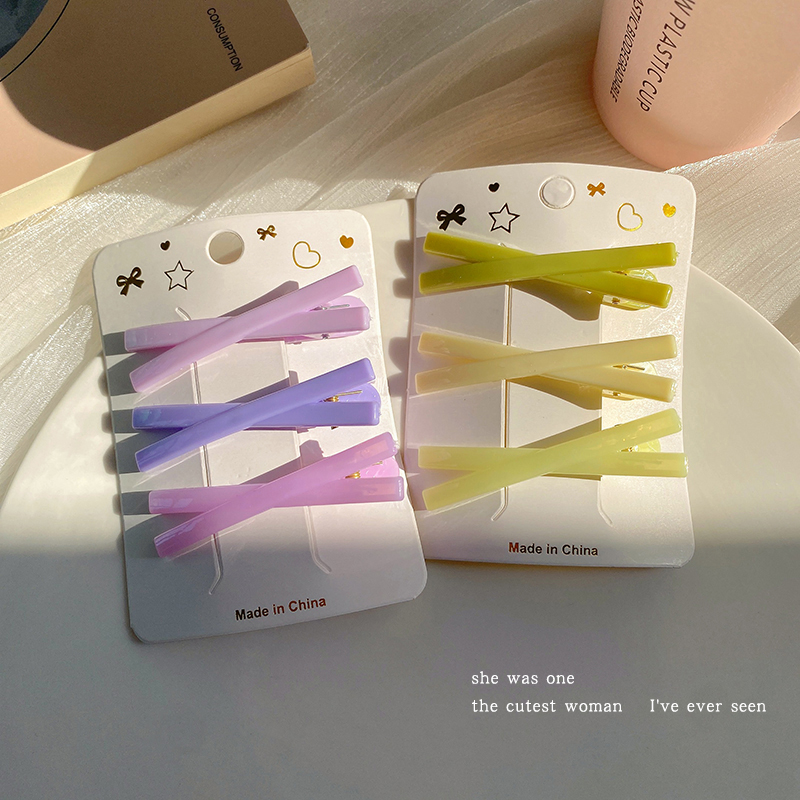 images 11:Three decorations ~ jelly hairpin broken hair and cute hairpin on the side of the hair card Liu Hai forehead duck mouth with net red clip headdress