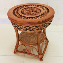 Real vine tea table rattan choreography bedroom small tea table solid wood tea table living-room table-room home tea table table bamboo furniture
