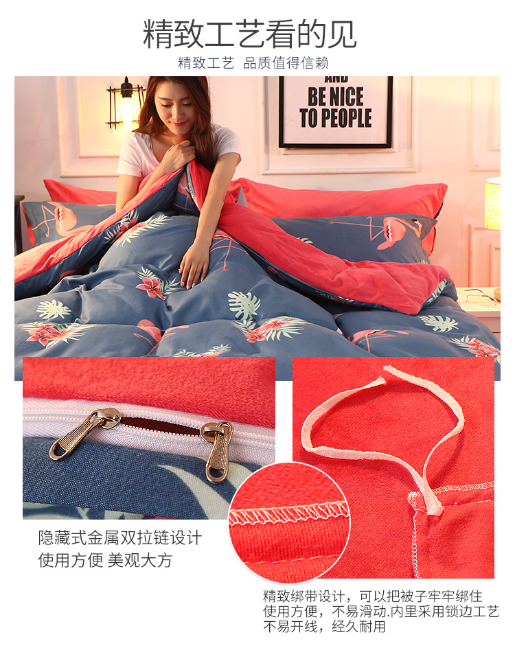 Chăn lông cừu dày san hô đơn mảnh mùa đông ấm flannel sinh viên chăn đơn bìa nhung pha lê phiên bản AB để sử dụng gấp đôi bộ chăn gối