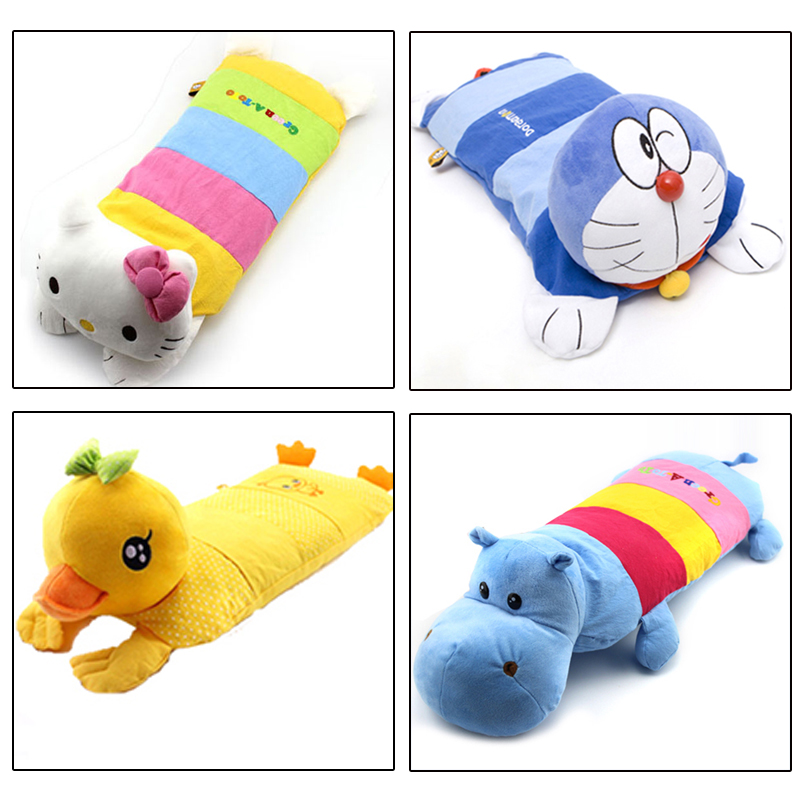 Children's cartoon animal pillow male and female baby 1-3-6 years old child kindergarten pure cotton buckwheat shell cute pillow
