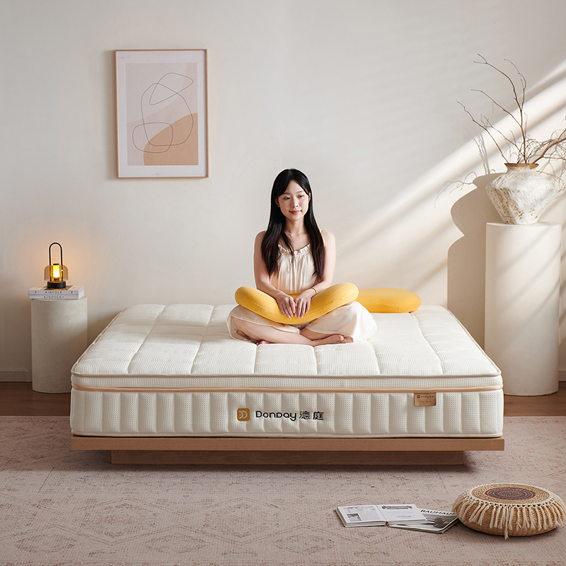De Ting Fu Yao Mattress Wool Camel Hair Glue-Free Double-Layer Mini Spring Hand-Tied Hotel Simmons Mattress