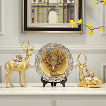 European deer ornaments wine cabinet decorations creative living room TV cabinet porch decoration handicraft gift