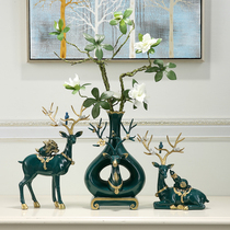 Deer ornaments home accessories American living room TV cabinet wine cabinet porch crafts home decoration office soft decoration