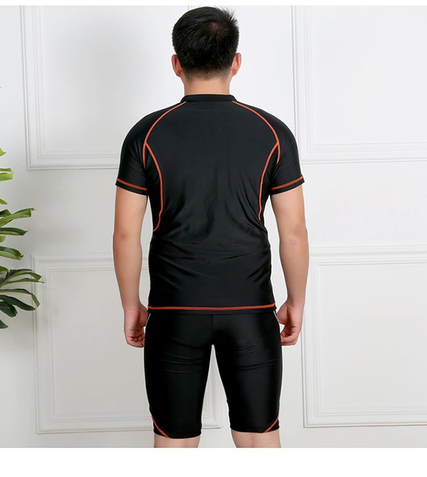 Quần bơi nam size lớn quần năm điểm chống xấu hổ góc phẳng cộng phân tăng 250 kg bộ đồ bơi suối nước nóng bộ đồ nam cho người béo - Nam bơi đầm
