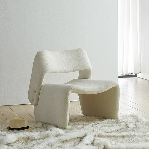 Skynordic Nordic Ins Designer Dofa Home Modern Minomalist ondine White One Casual Clail