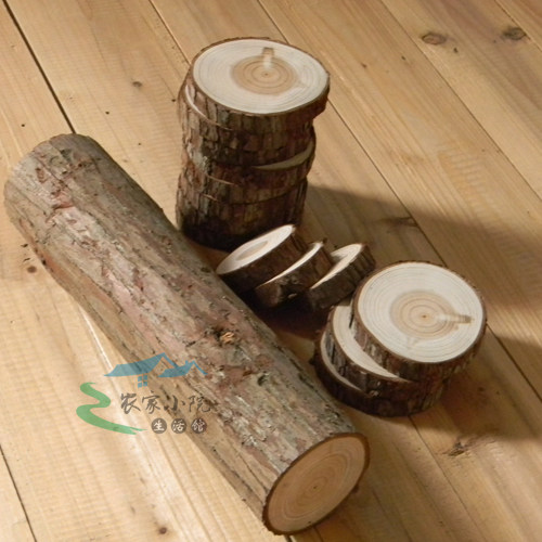 Gardening cedar wood solid wood log wood pile prop swing piece fence guard rail decorated wood column tree pier courtyard fence fence