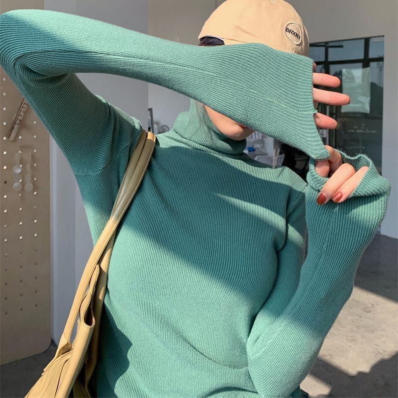 Turtleneck Base Layer Shirt for Women, 2026 Autumn and Winter Style, Stylish Inner Wear, Slim Fit, Thickened High-Neck Knit Top