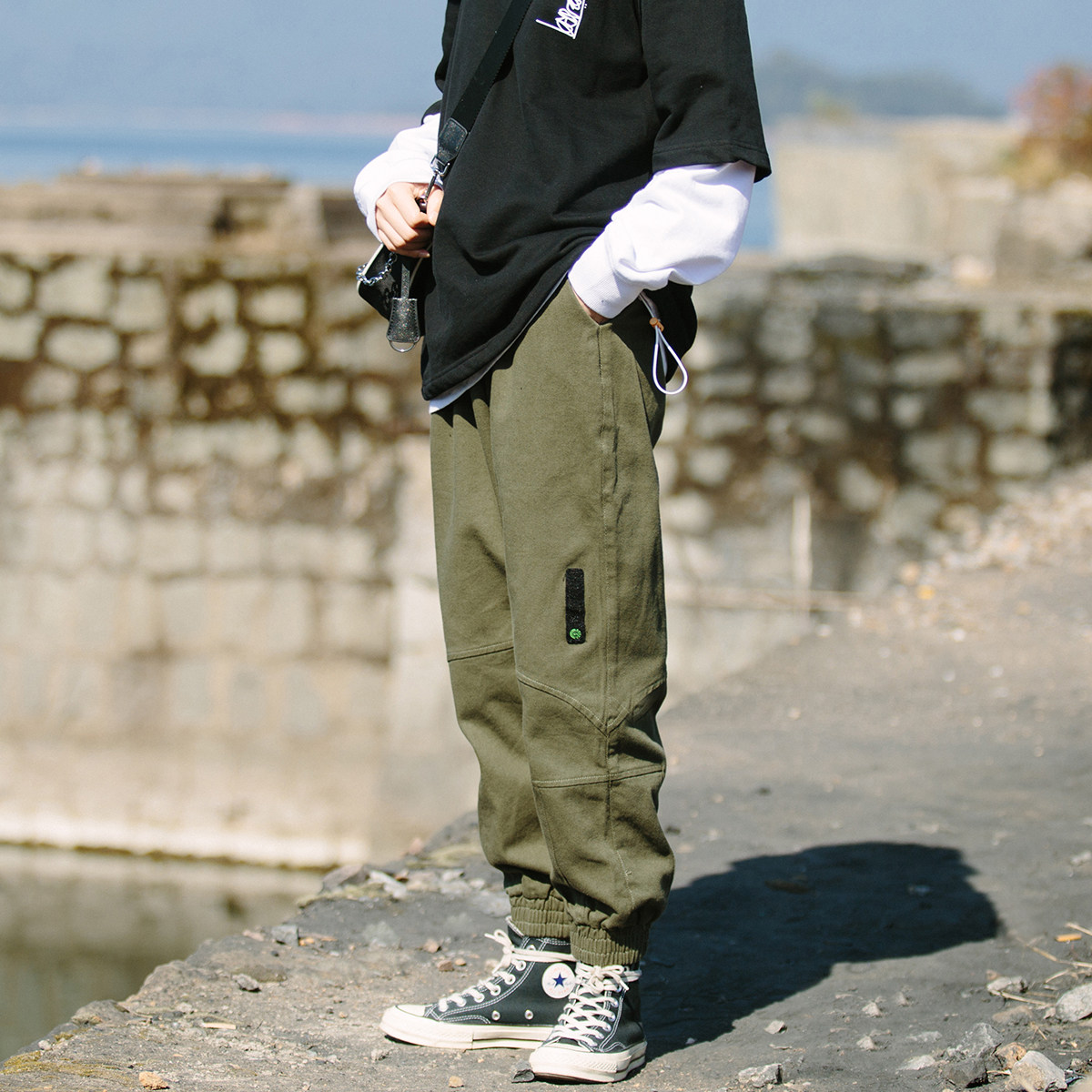 The new day of spring - clothing new day of the Female - female - loose neutral street - dress is slim high waist straight tube casual tide