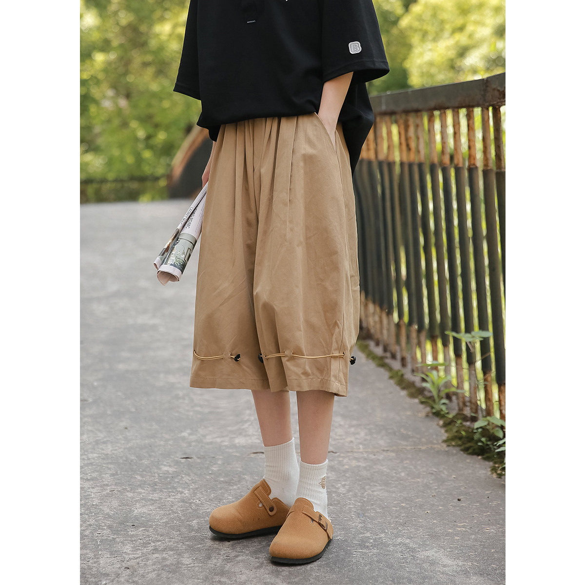 Design Self-Software Trousere Oversize Japanese High-waist broadleg pants Thin casual pants