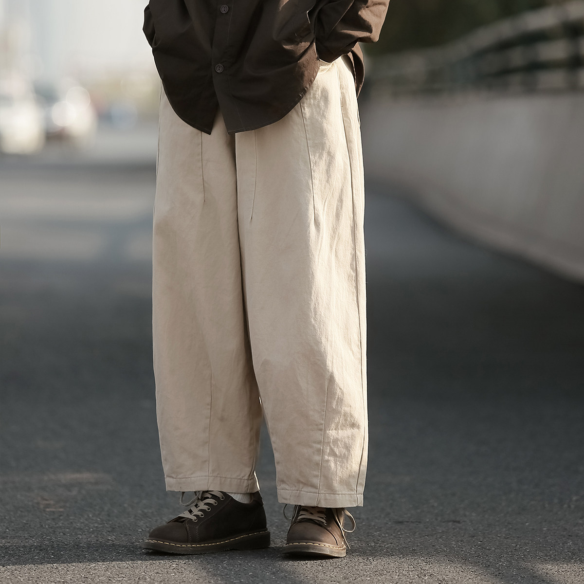 Upright Walking Day Ensemble Loose Work Pants Women BF Wind Briefs Approachable Pants Casual Outline Long Pants Spring Autumn Thin