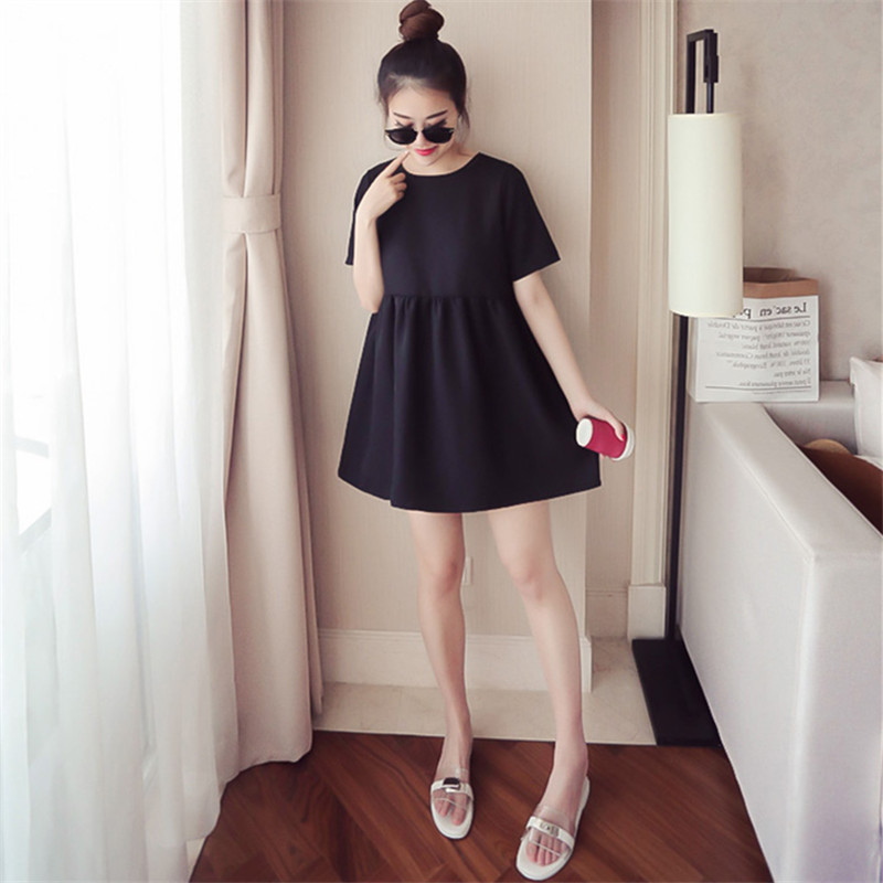 Pregnant Woman Summer Clothing Suit Fashion style out of the house Long version Tidal Moms Net Red Blouse Foreign Dress Shorts Two Pieces