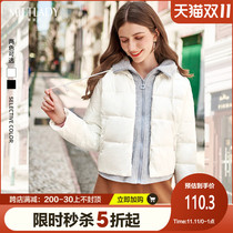 Miledar cotton coat fake two pieces of women 2021 Winter new Korean version of small man bread jacket hooded short coat
