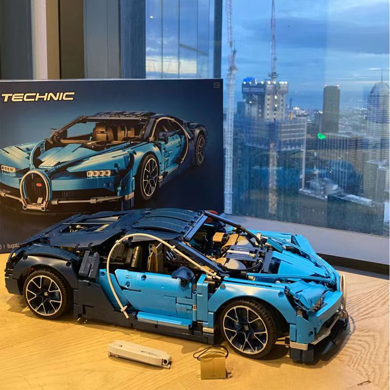 Bugatti Veyron Building Block Remote Control Sports Car Difficult-To-Assemble Car Educational Toy Model Boy's Birthday Gift