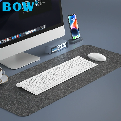 Беспроводная клавиатура, мышка, комплект, беззвучный металлический ультратонкий универсальный ноутбук